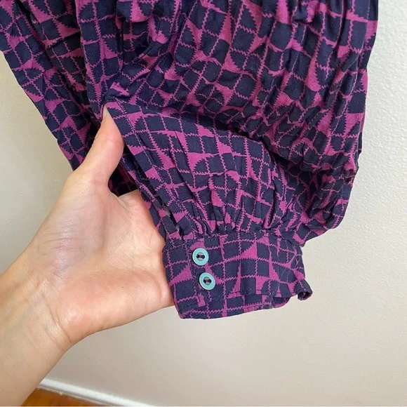 ANTHROPOLOGIE MAEVE KARSTEN GEOSCOPE BELTED JUMPSUIT SIZE SMALL geometric boho S - Picture 11 of 16